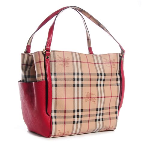 BURBERRY Haymarket Check Small Canterbury Tote Military 